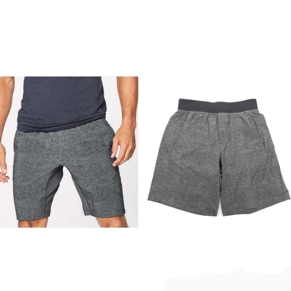 Lululemon T.H.E. Short Linerless 11" Heathered Texture Printed Greyt Size M - Picture 1 of 15